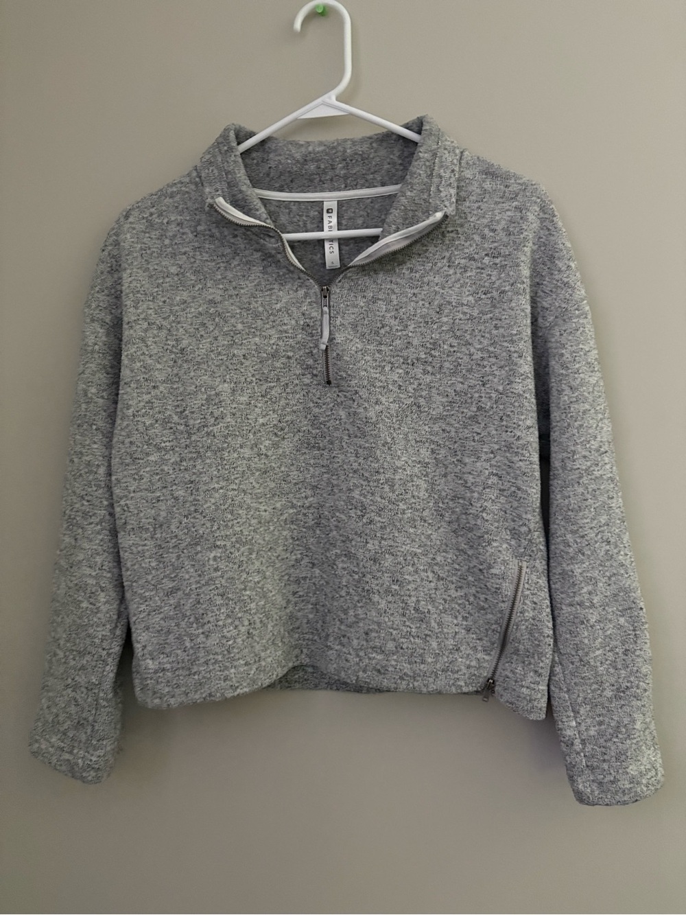 Fabletics Alpine Quarter-Zip Pullover- Winter White